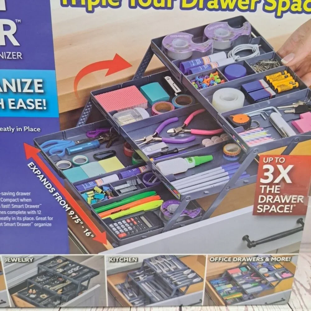 Smart‎ Drawer Organizer for Standard Drawers- Expanding Multi-level  NIB